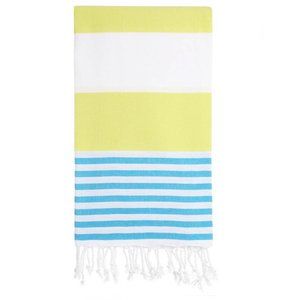 Yellow Turquoise 100% Turkish Cotton Beach Bath Towel - Citizens of the Beach